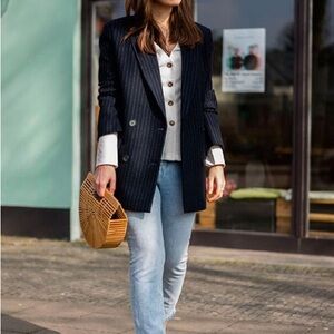 Giorgio Armani Le Collezioni Designer women’s Pinstripe Blazer size 8